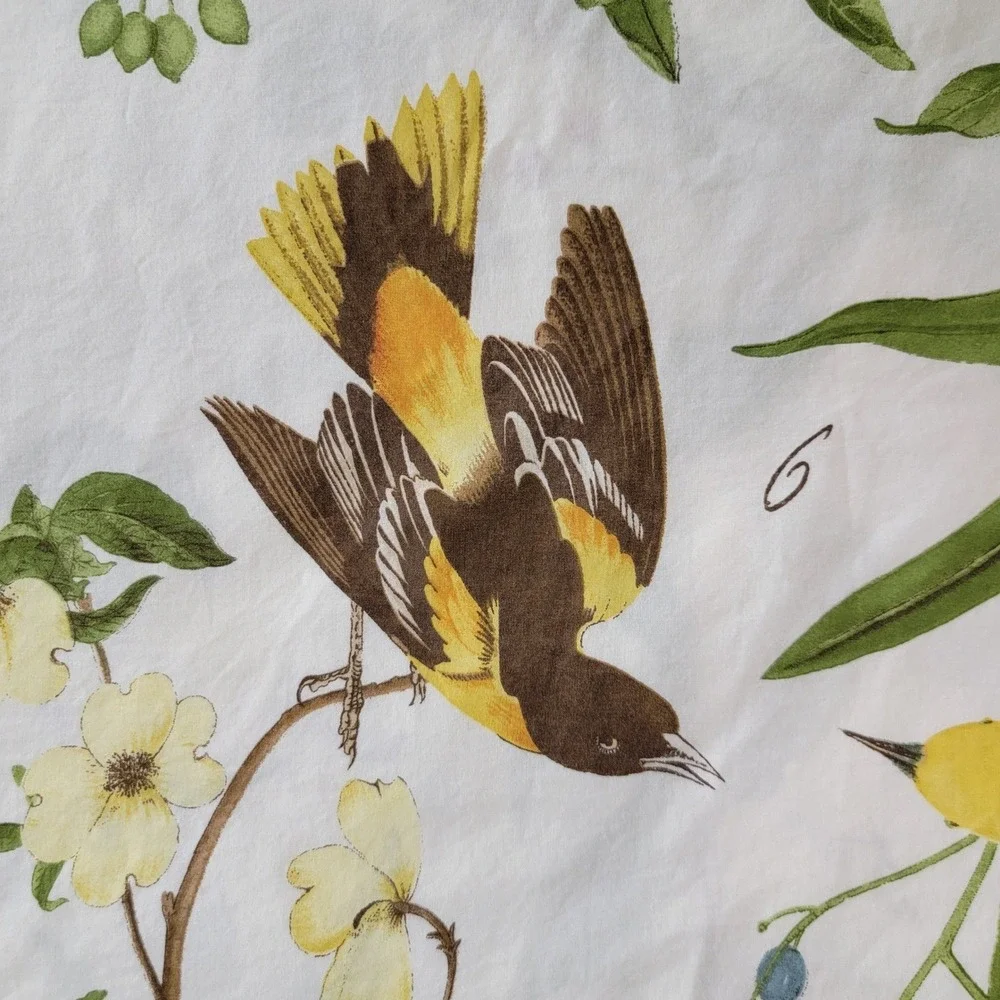 Pottery Barn Spring Sparrow Duvet Cover Only Full Queen EUC Birds Botanical 2010
